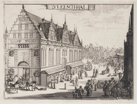 KG 06688v
<br/>
Plattegrond Haarlem: Waag
<br/>
<em>Hooghe, Romeyn de (1645-1708)</em>